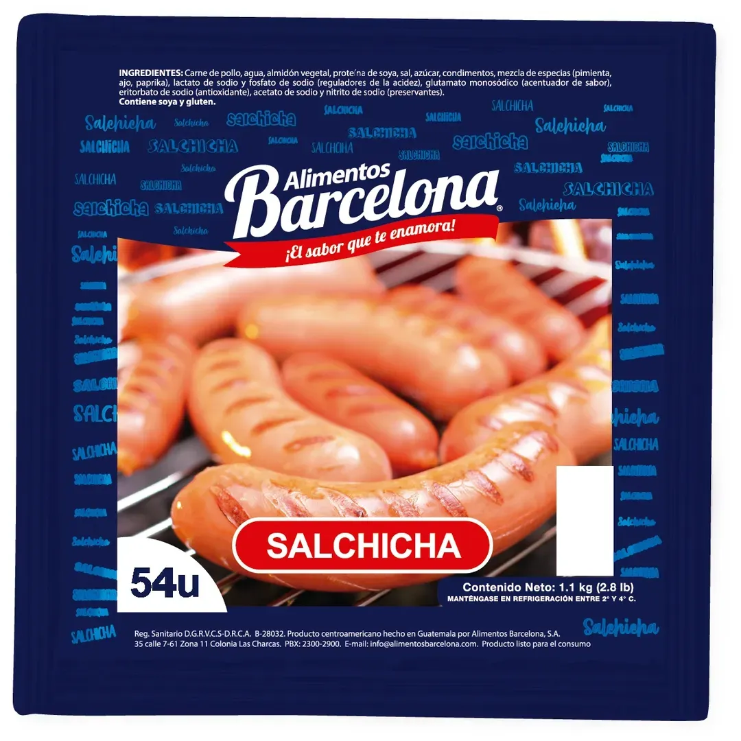 Salchicha Barcelona 54 unidades